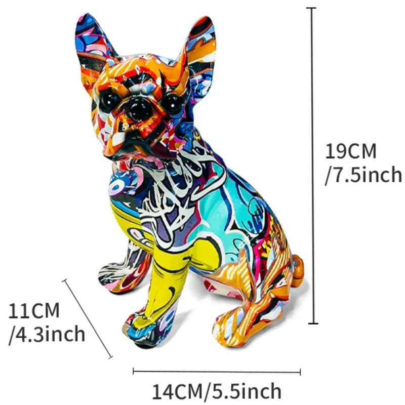 French Bulldog Resin Statue Decoration,