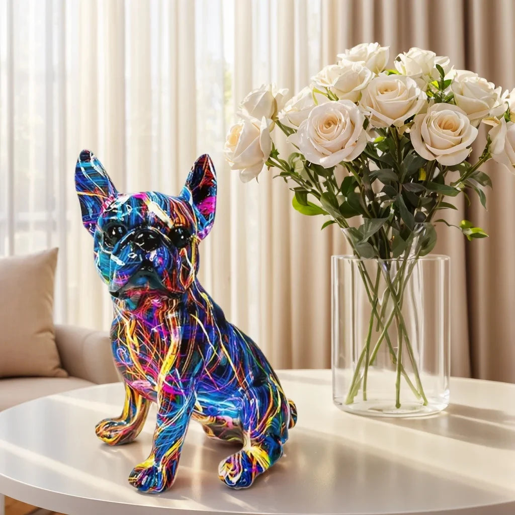 French Bulldog Resin Statue Decoration,