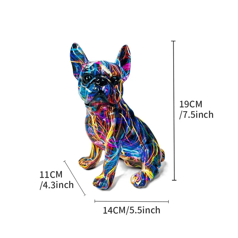 French Bulldog Resin Statue Decoration,