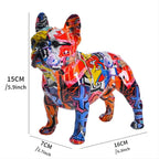 French Bulldog Resin Statue Decoration,
