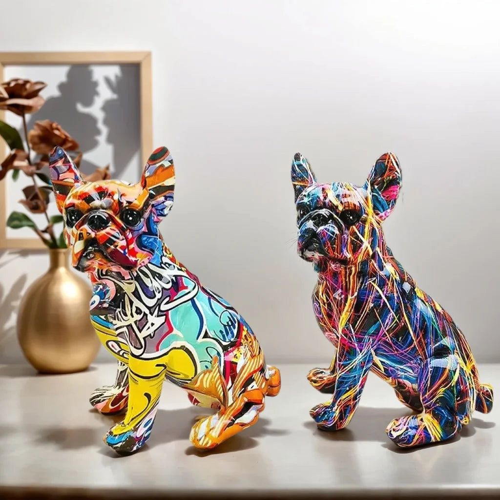 French Bulldog Resin Statue Decoration,