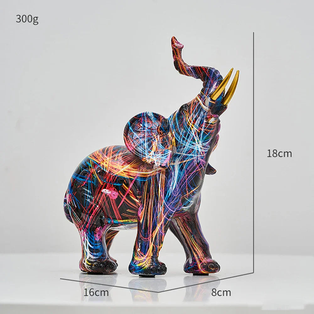 LuckyTrunk™ - Graffiti Art Elephant Sculpture